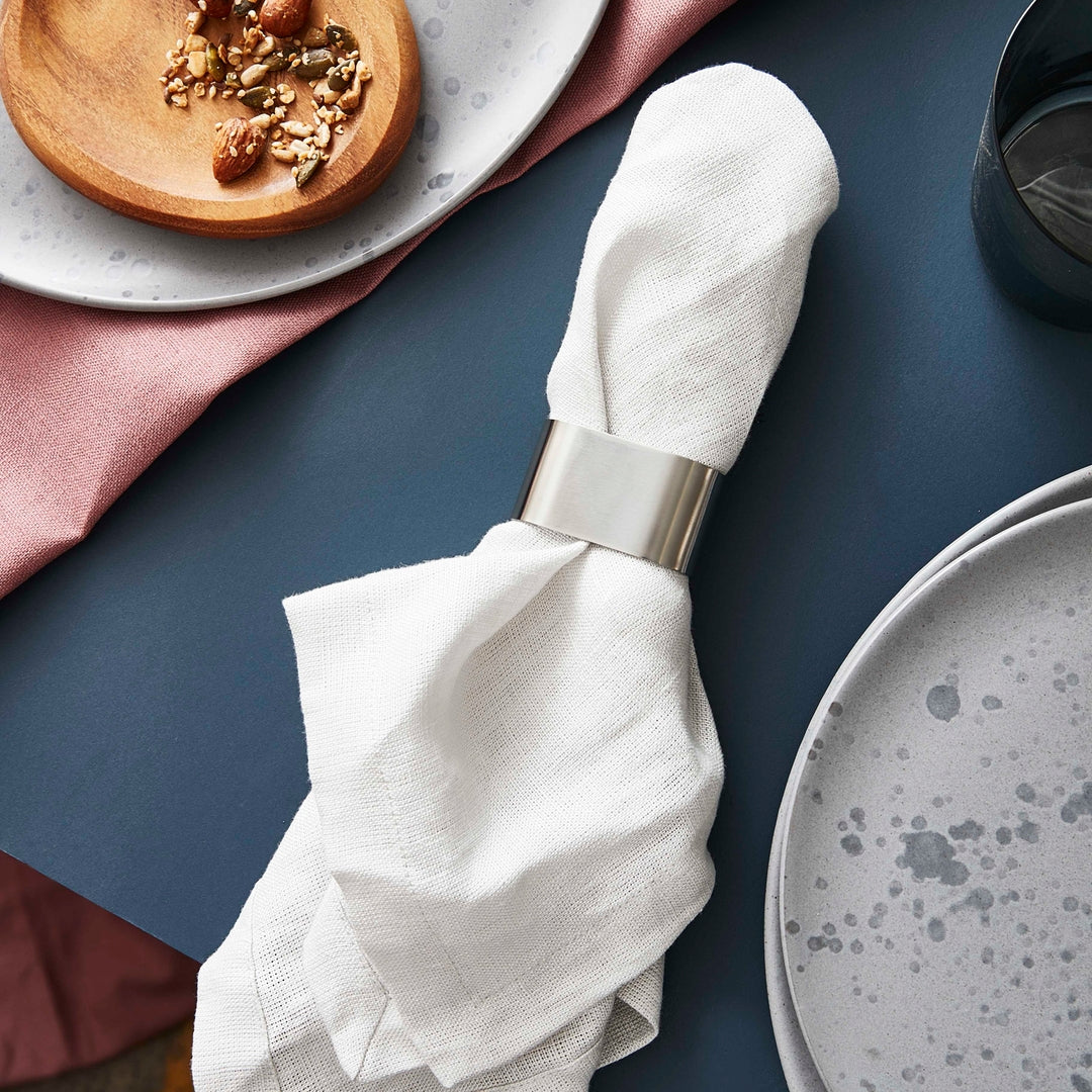 Servietringe, blank - 4 stk.